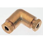 Norgren 18 Series Elbow Tube-toTube Adaptor, Push In 6 mm to Push In 6 mm, Tube-to-Tube Connection Style