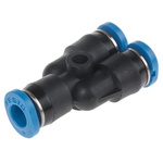 Festo QSMY Series Y Tube-to-Tube Adaptor, Push In 4 mm to Push In 4 mm, Tube-to-Tube Connection Style, 153371