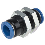 Festo QSS Series Bulkhead Tube-to-Tube Adaptor, Push In 12 mm to Push In 12 mm, Tube-to-Tube Connection Style, 153161