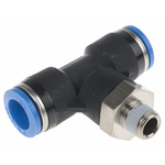 Festo QS Series Tee Threaded Adaptor, Push In 10 mm to Push In 10 mm, Threaded-to-Tube Connection Style, 190667