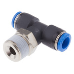 Festo QS Series Tee Threaded Adaptor, Push In 8 mm to Push In 8 mm, Threaded-to-Tube Connection Style, 153111