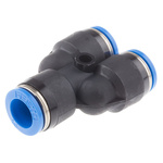 Festo QSY Series Y Tube-to-Tube Adaptor, Push In 10 mm to Push In 10 mm, Tube-to-Tube Connection Style, 153151