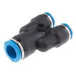 Festo QSY Series Y Tube-to-Tube Adaptor, Push In 10 mm to Push In 8 mm, Tube-to-Tube Connection Style, 153155