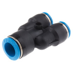 Festo QSY Series Y Tube-to-Tube Adaptor, Push In 12 mm to Push In 10 mm, Tube-to-Tube Connection Style, 153156