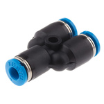 Festo QSY Series Y Tube-to-Tube Adaptor, Push In 4 mm to Push In 4 mm, Tube-to-Tube Connection Style, 153148