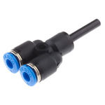 Festo QSY Series Y Tube-to-Tube Adaptor, Push In 4 mm to Push In 4 mm, Tube-to-Tube Connection Style, 130628