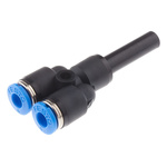 Festo QSY Series Y Tube-to-Tube Adaptor, Push In 6 mm to Push In 4 mm, Tube-to-Tube Connection Style, 130633