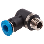 Festo QS Series Elbow Threaded Adaptor, M5 Male to Push In 4 mm, Threaded-to-Tube Connection Style, 130832