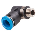 Festo QS Series Elbow Threaded Adaptor, M7 Male to Push In 6 mm, Threaded-to-Tube Connection Style, 130833