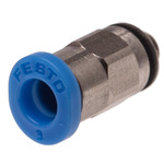 Festo QS Series Straight Threaded Adaptor, M3 Male to Push In 3 mm, Threaded-to-Tube Connection Style, 153301