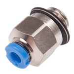 Festo QS Series Straight Threaded Adaptor, M5 Male to Push In 2 mm, Threaded-to-Tube Connection Style, 133028