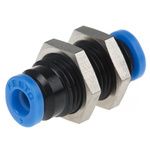 Festo QSMS Series Bulkhead Tube-to-Tube Adaptor, Push In 3 mm to Push In 3 mm, Tube-to-Tube Connection Style, 153375