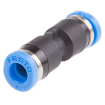 Festo QSM Series Straight Tube-to-Tube Adaptor, Push In 3 mm to Push In 3 mm, Tube-to-Tube Connection Style, 153323