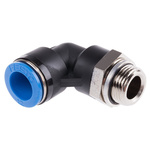 Festo QS Series Elbow Threaded Adaptor, G 3/8 Male to Push In 12 mm, Threaded-to-Tube Connection Style, 186124
