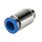 Festo QS Series Straight Threaded Adaptor, G 1/8 Male to Push In 8 mm, Threaded-to-Tube Connection Style, 186109