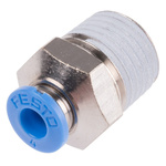 Festo QS Series Straight Threaded Adaptor, R 1/4 Male to Push In 4 mm, Threaded-to-Tube Connection Style, 190644