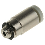 SMC KQ2 Series Straight Threaded Adaptor, R 1/8 Male to Push In 6 mm, Threaded-to-Tube Connection Style