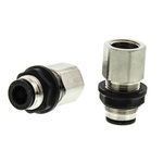 Legris LF3000 Series Straight Threaded Adaptor, G 1/2 Female to Push In 16 mm, Threaded-to-Tube Connection Style