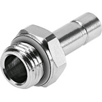 Festo NPQH Series Straight Threaded Adaptor, G 1/8 Male to Push In 8 mm, Threaded-to-Tube Connection Style, 578362