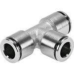 Festo Tee Tube-to-Tube Adaptor Push In 14 mm, Push In 14 mm to Push In 14 mm, Tube-to-Tube Connection Style, 578385
