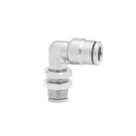 Norgren PNEUFIT Series Bulkhead Threaded-to-Tube Adaptor, Push In 8 mm to Push In 8 mm, Threaded-to-Tube Connection