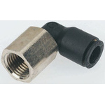 Legris LF3000 Series Elbow Threaded Adaptor, G 1/2 Female to Push In 12 mm, Threaded-to-Tube Connection Style