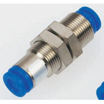 SMC KC Series Bulkhead Tube-to-Tube Adaptor, Push In 10 mm to Push In 10 mm, Tube-to-Tube Connection Style