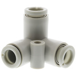 SMC KQ2 Series Delta Union Tube-to-Tube Adaptor, Push In 6 mm to Push In 6 mm, Tube-to-Tube Connection Style