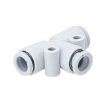 SMC KQ2 Series Tee Tube-to-Tube Adaptor Push In 16 mm, Push In 16 mm to Push In 16 mm, Tube-to-Tube Connection Style