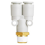 SMC KQ2 Series, Uni 1/8 Male, Threaded-to-Tube Connection Style