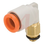 SMC KQ2 Series Elbow Threaded Adaptor, UNF 10-32 Male, Threaded Connection Style