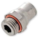 Legris LF3600 Series Straight Threaded Adaptor, G 1/4 Male to Push In 4 mm, Threaded-to-Tube Connection Style