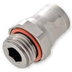 Legris LF3600 Series Straight Threaded Adaptor, G 3/8 Male to Push In 8 mm, Threaded-to-Tube Connection Style