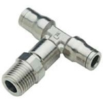 Legris LF3600 Series Tee Threaded Adaptor, Push In 6 mm to Push In 6 mm, Threaded-to-Tube Connection Style