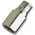 Legris LF3600 Series Straight Threaded Adaptor, G 1/8 Female to Push In 4 mm, Threaded-to-Tube Connection Style