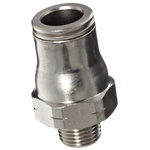 Legris LF3600 Series Straight Threaded Adaptor, R 1/4 Male to Push In 6 mm, Threaded-to-Tube Connection Style