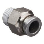 SMC KQB2 Series Threaded-to-Tube, UNF 10-32 to Push In 1/4 in, Threaded-to-Tube Connection Style