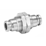 SMC Bulkhead Tube-to-Tube Adaptor, Push In 12 mm to Push In 12 mm, Tube-to-Tube Connection Style