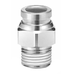 SMC KQG2 Series, R 1/8 Male to Push In 3.2 mm, Threaded-to-Tube Connection Style