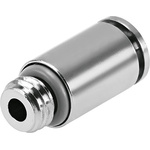 Festo NPQH Series Straight Threaded Adaptor, G 1/4 Male to Push In 8 mm, Threaded-to-Tube Connection Style, 578377