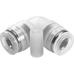 Festo Elbow Tube-toTube Adaptor, Push In 4 mm to Push In 4 mm, Tube-to-Tube Connection Style, 133105