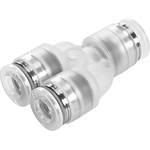 Festo NPQP Series Y Tube-to-Tube Adaptor, Push In 12 mm to Push In 12 mm, Tube-to-Tube Connection Style, 133123