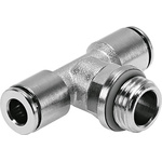 Festo NPQH Series Tee Threaded Adaptor, Push In 12 mm to Push In 12 mm, Threaded-to-Tube Connection Style, 578403