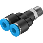 Festo QSY Series Y Fitting, Push In 6 mm to Push In 6 mm, Threaded-to-Tube Connection Style, 153139