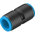 Festo QS Series Straight Tube-to-Tube Adaptor, Push In 16 mm to Push In 16 mm, Tube-to-Tube Connection Style, 133195