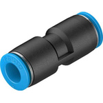 Festo QS Series Straight Tube-to-Tube Adaptor, Push In 8 mm to Push In 8 mm, Tube-to-Tube Connection Style, 130688