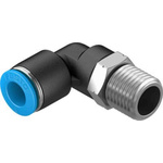 Festo Elbow Threaded Adaptor, R 1/4 Male to Push In 8 mm, Threaded-to-Tube Connection Style, 130732