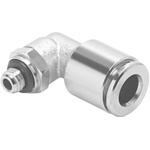Festo Elbow Threaded Adaptor, M5 Male to Push In 4 mm, Threaded-to-Tube Connection Style, 558704