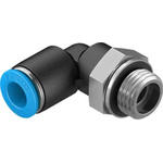 Festo Elbow Threaded Adaptor, G 1/4 Male to Push In 8 mm, Threaded-to-Tube Connection Style, 132052