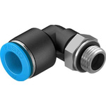 Festo Elbow Threaded Adaptor, G 1/4 Male to Push In 12 mm, Threaded-to-Tube Connection Style, 132054